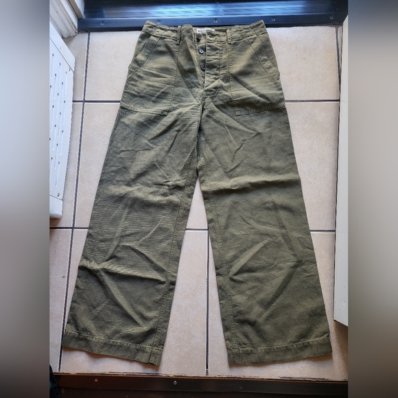 Nili Lotan Pants - Nili Lotan Women's Olive Cargo Pants
